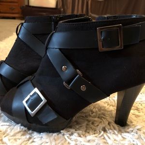 Lane Bryant black ankle boots